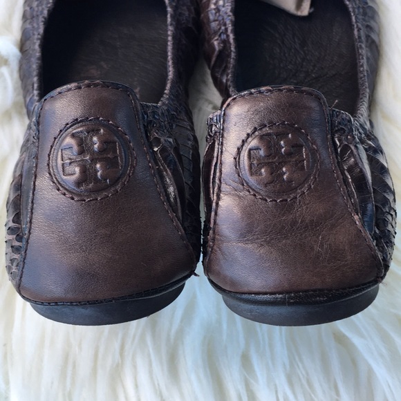 Tory Burch “Eddie” Pythons Snake Ballet Flats - Picture 11 of 16